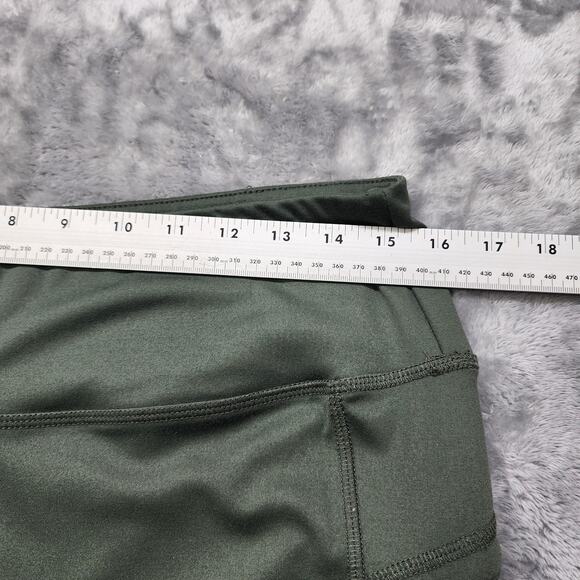 LA Gear Leggings Womens XL Green Pull On Side Zip Pocket Ankle Yoga Workout Gym - Picture 5 of 9